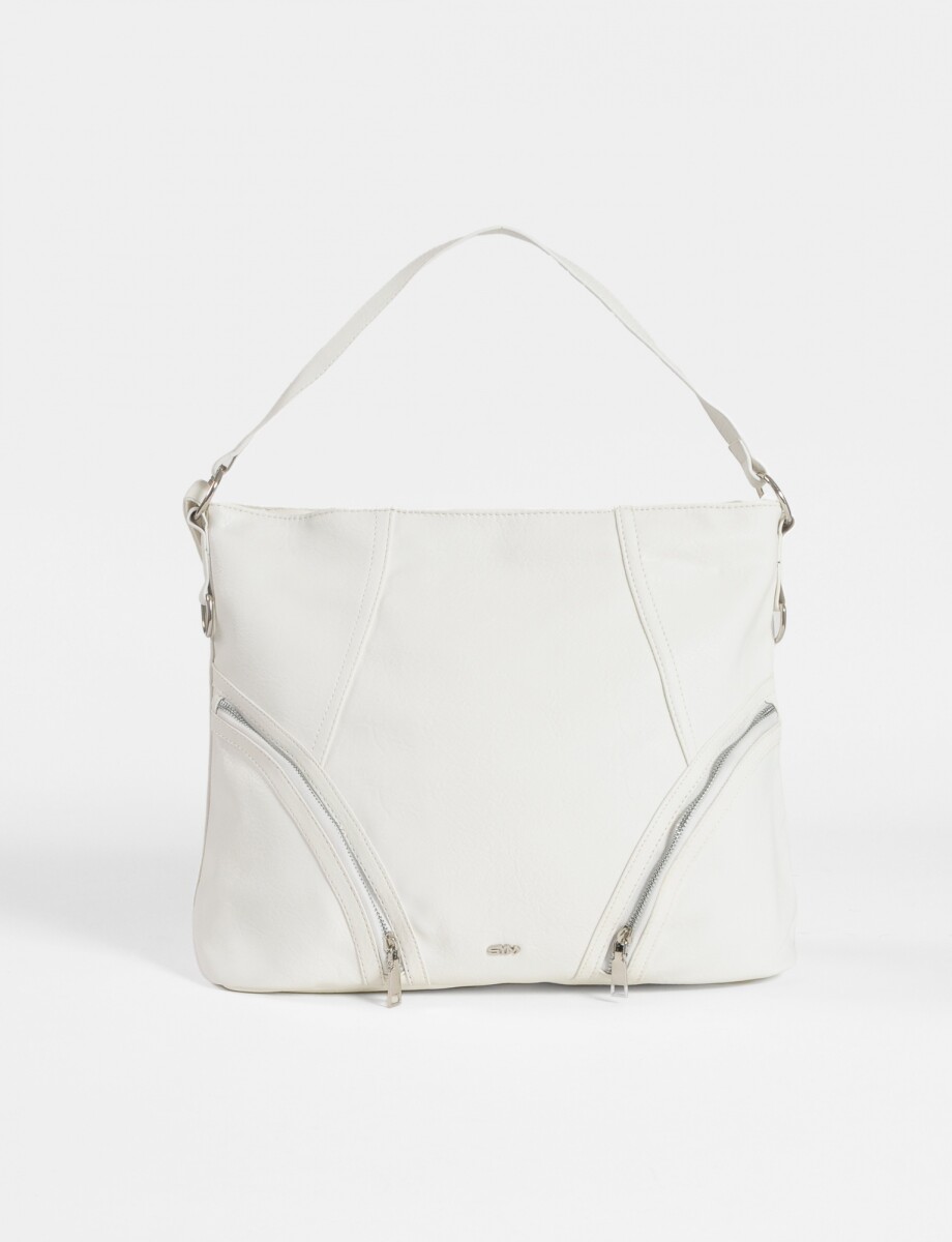 Cartera hobo cierres - blanco 