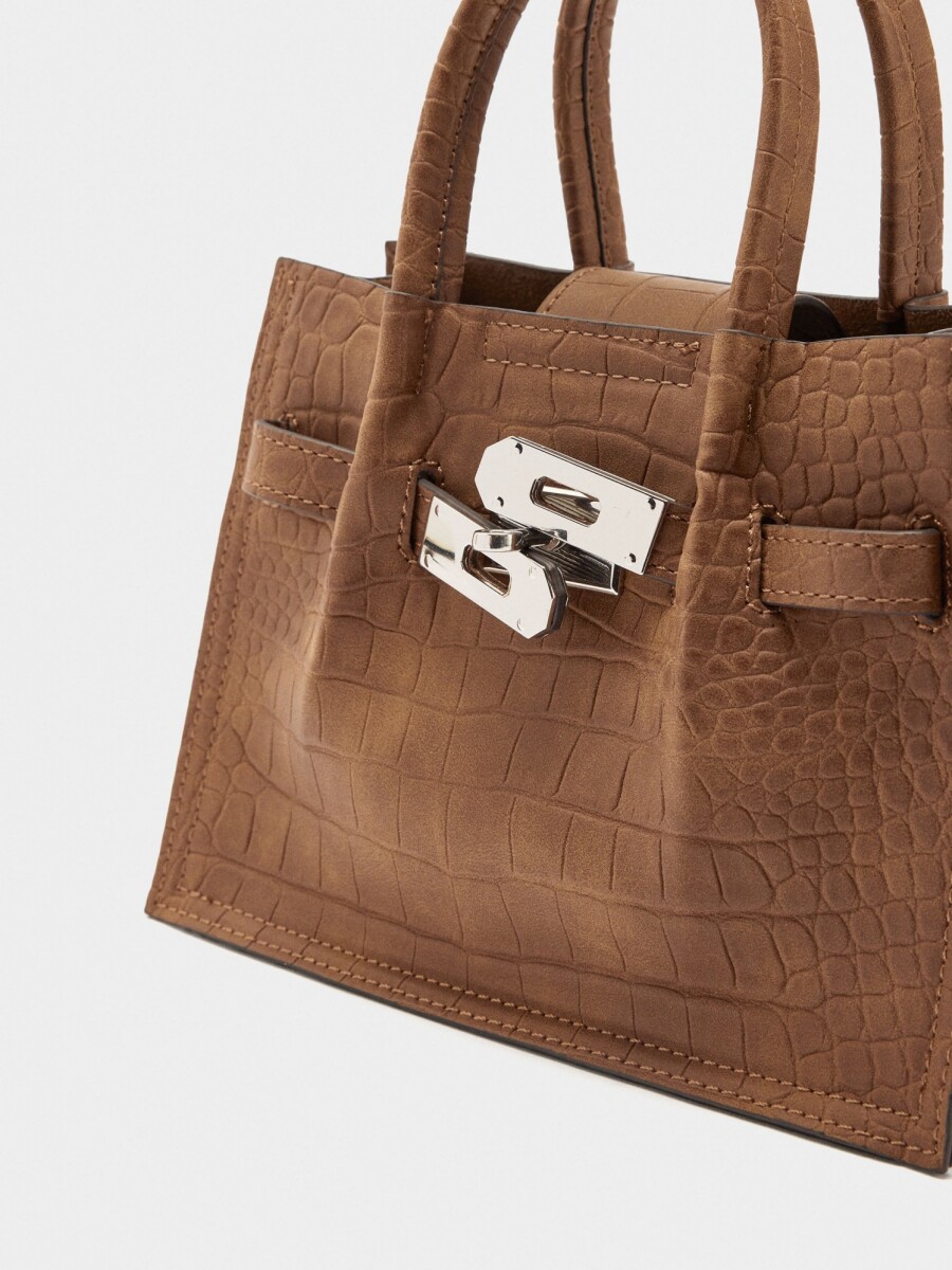 Bolso Tote Estampado Animal camel