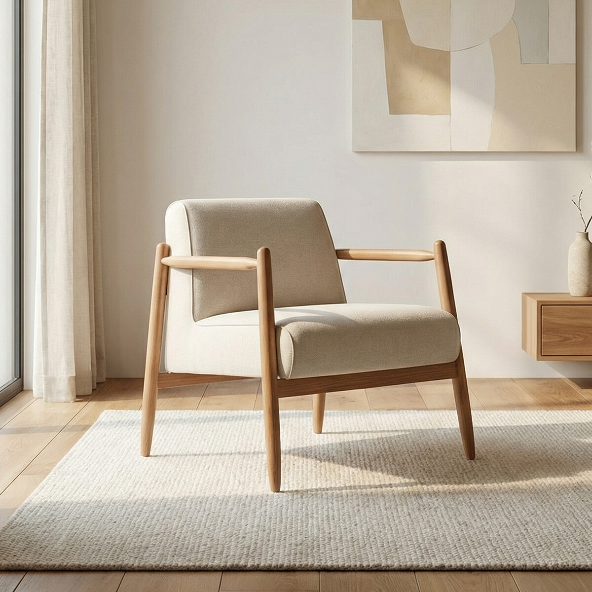 Butaca Nina - Tela Rústica - 218-G2 (Cruda) 