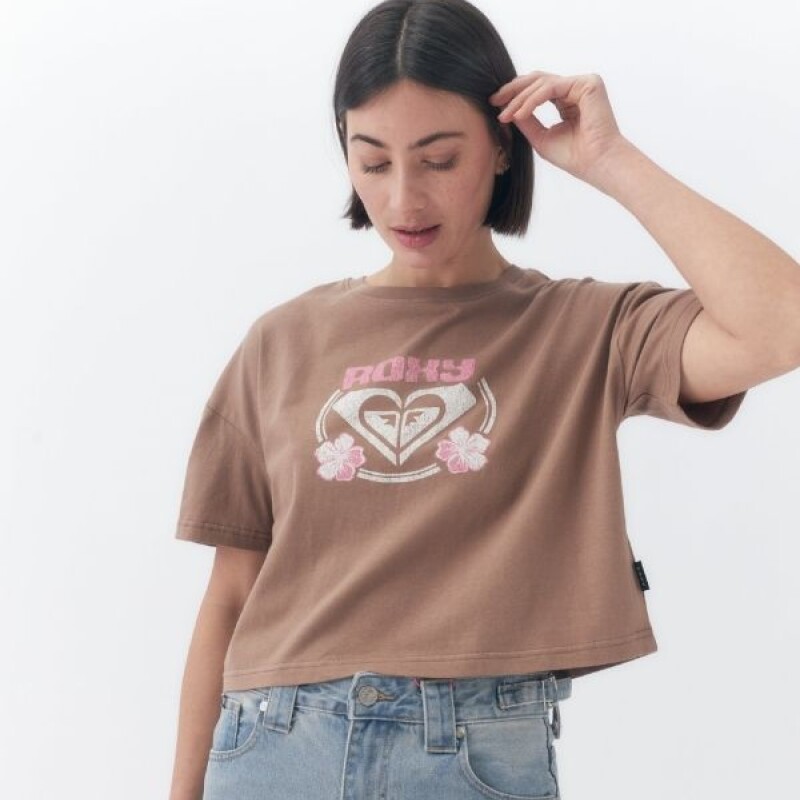 Remera Roxy Algodón Marron