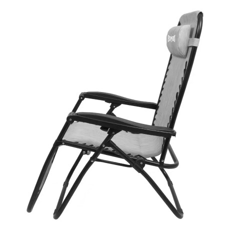 Silla Reposera Plegable C/posavaso Camping Portátil Gris