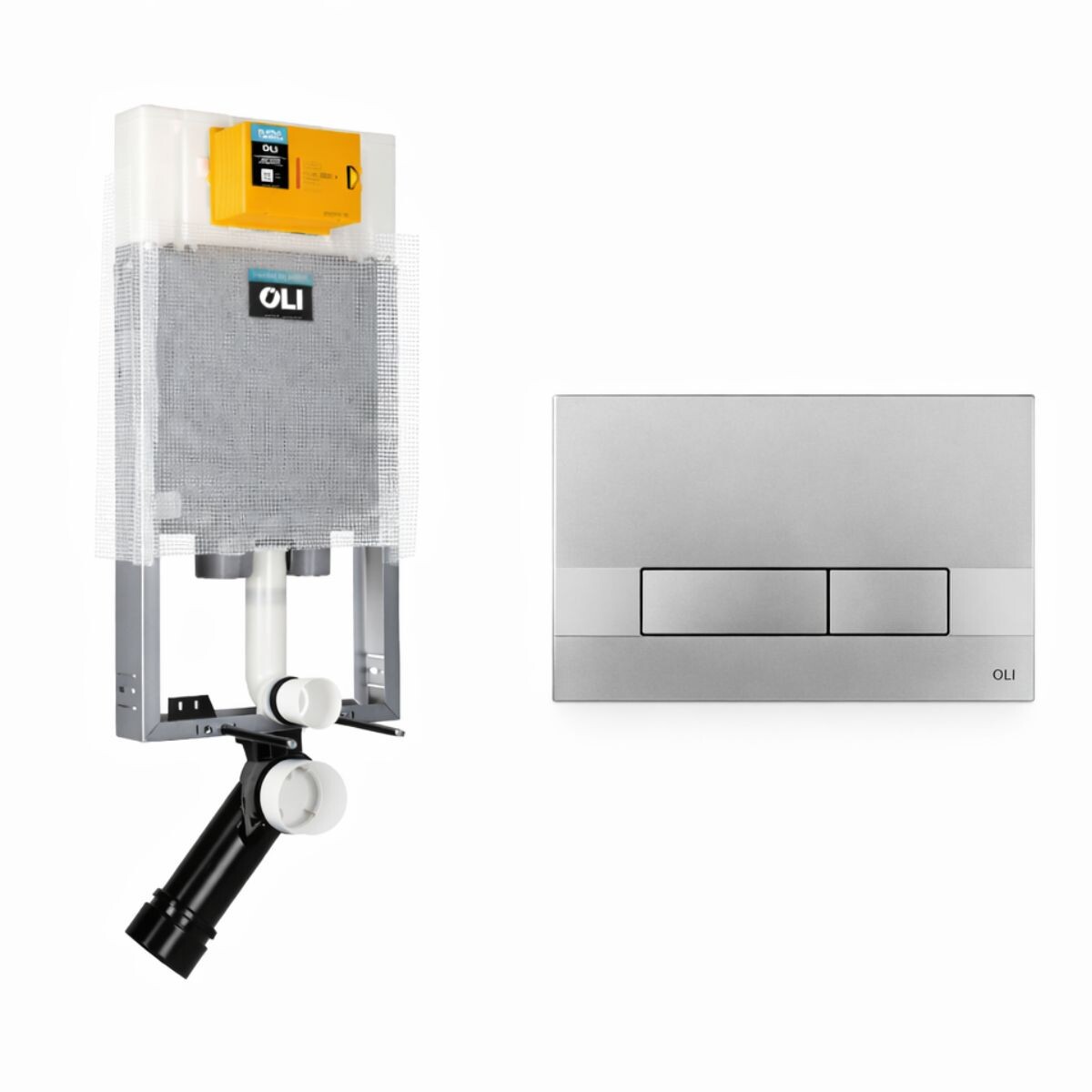 Combo Cisterna Oli80 Simflex + Pulsador Narrow Cromo 