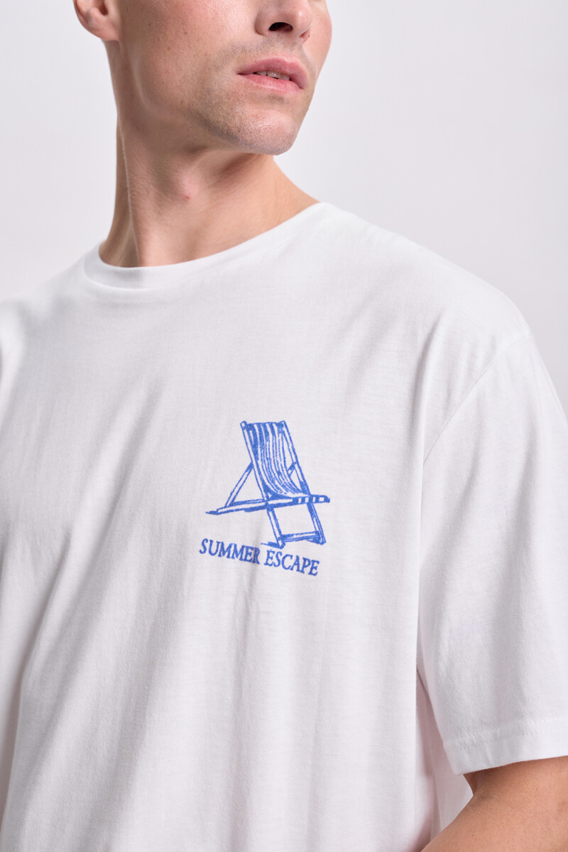 Remera oversize Vacation Blanco