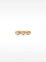 Anillo Con Circonitas Y Perlas dorado