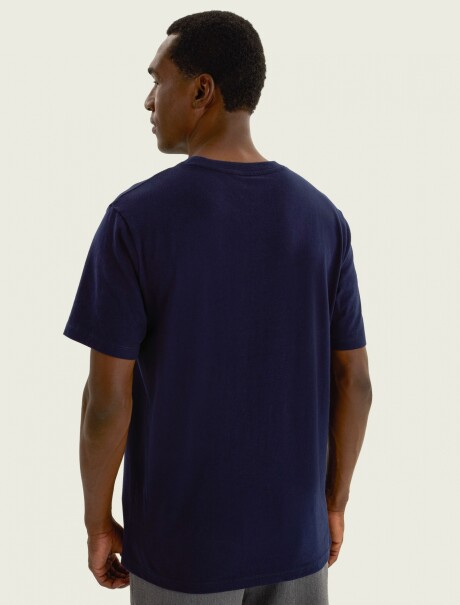 CAMISETA MANGA CORTA CON ESTAMPA AZUL