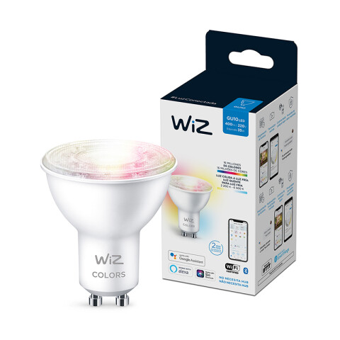 Lámpara dicroica LED WIZ RGBW con wifi 4,9W, GU10 L27408