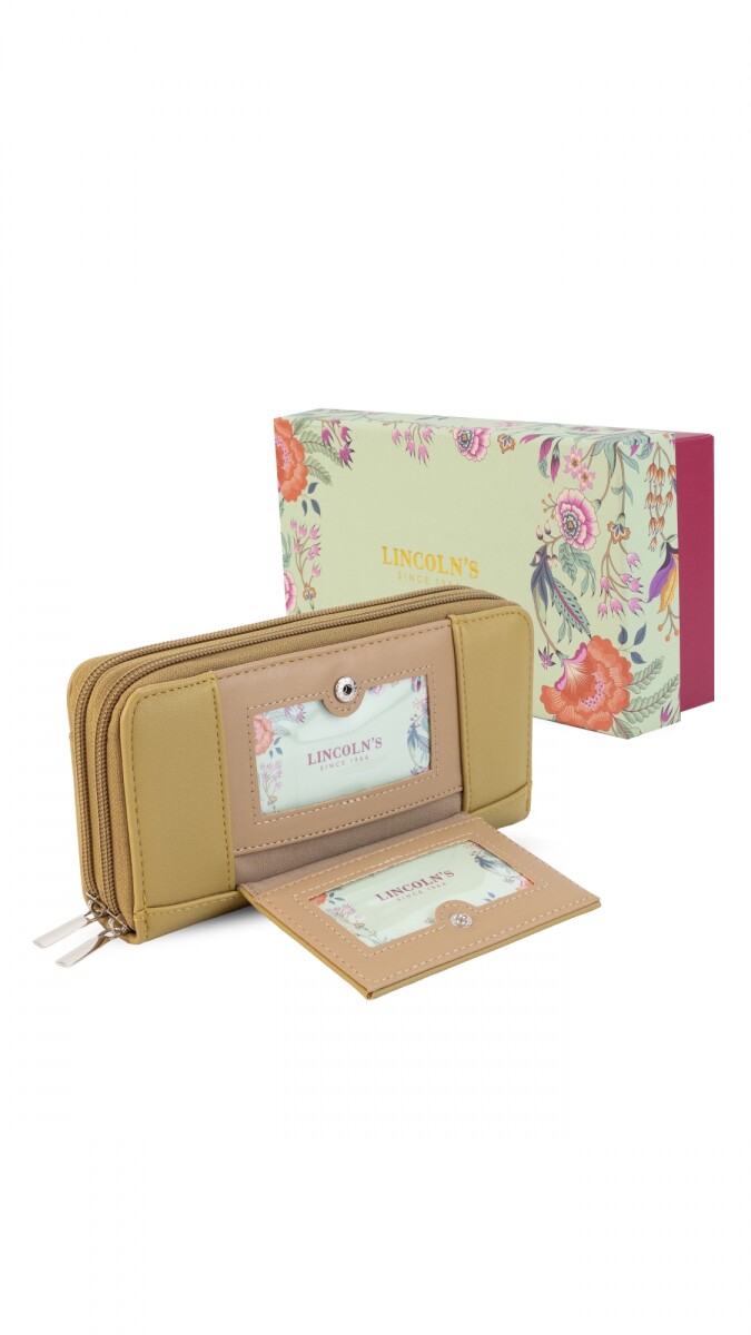 BILLETERA HIBISCO - PISTACHO 