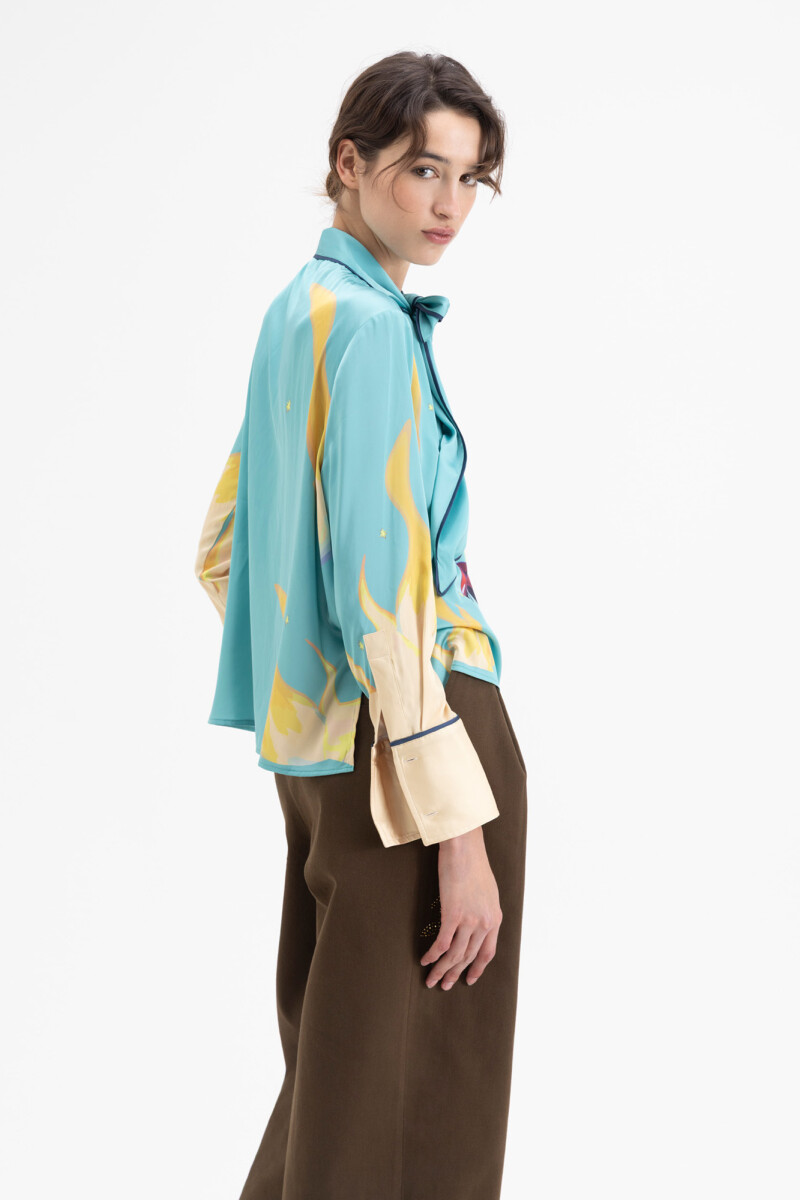 CAMISA CHERRY FIRE Celeste