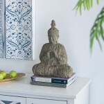 BUDA SENTADO DECORATIVO 33x17x43CM BUDA SENTADO DECORATIVO 33x17x43CM
