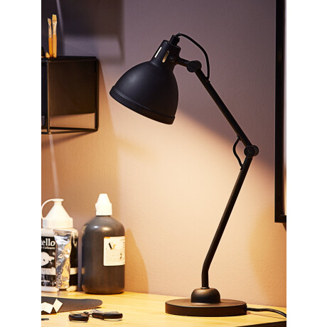 Lampara De Mesa Patrik Ø14Xa45Cm Negro