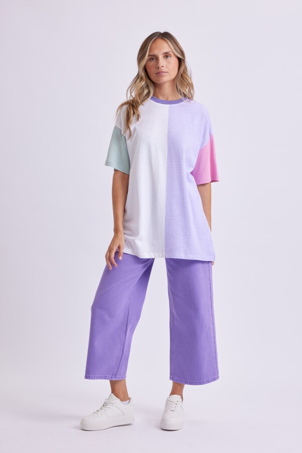 Remera manga corta oversize Estampa Bloques
