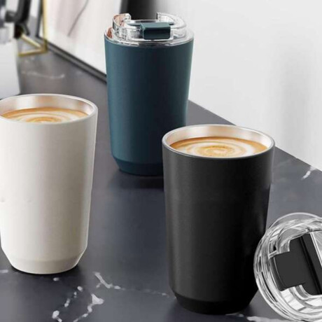 Vaso Térmico Mate con Tapa Hermética 450ml Beige