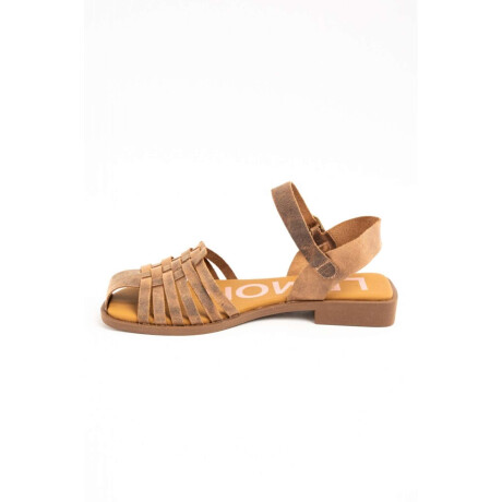 Sandalia Cangrejera Con Tobillera Chocolate