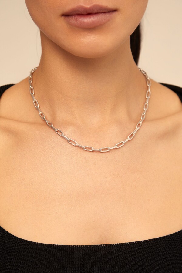 CADENA 9 PLATA / BLANCO