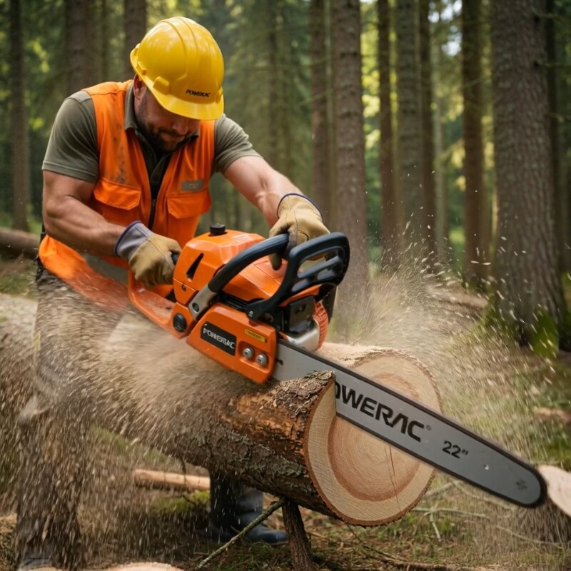 POWERAC MOTOSIERRA INDUSTRIAL 54 CC 22 PULGADAS CADENA OREGON Powerac Motosierra Industrial 54 Cc 22 Pulgadas Cadena Oregon