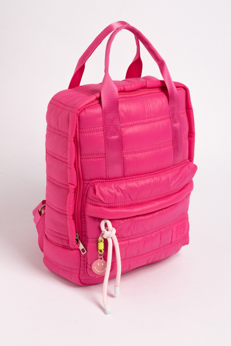 Mochila capitoneada Fucsia
