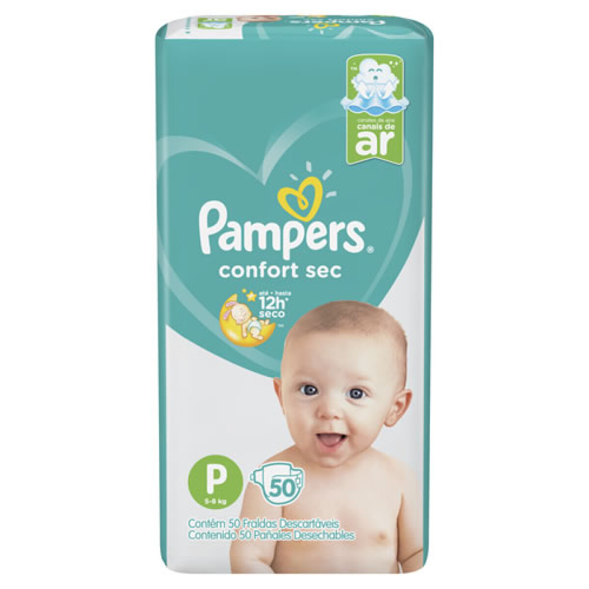 Pampers Confort Sec Pequeño x50 Pañales – Comodidad y Absorción
