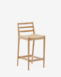 Taburete Analy respaldo madera maciza roble acabado natural y asiento cuerda 70cm FSC 100% Taburete Analy respaldo madera maciza roble acabado natural y asiento cuerda 70cm FSC 100%