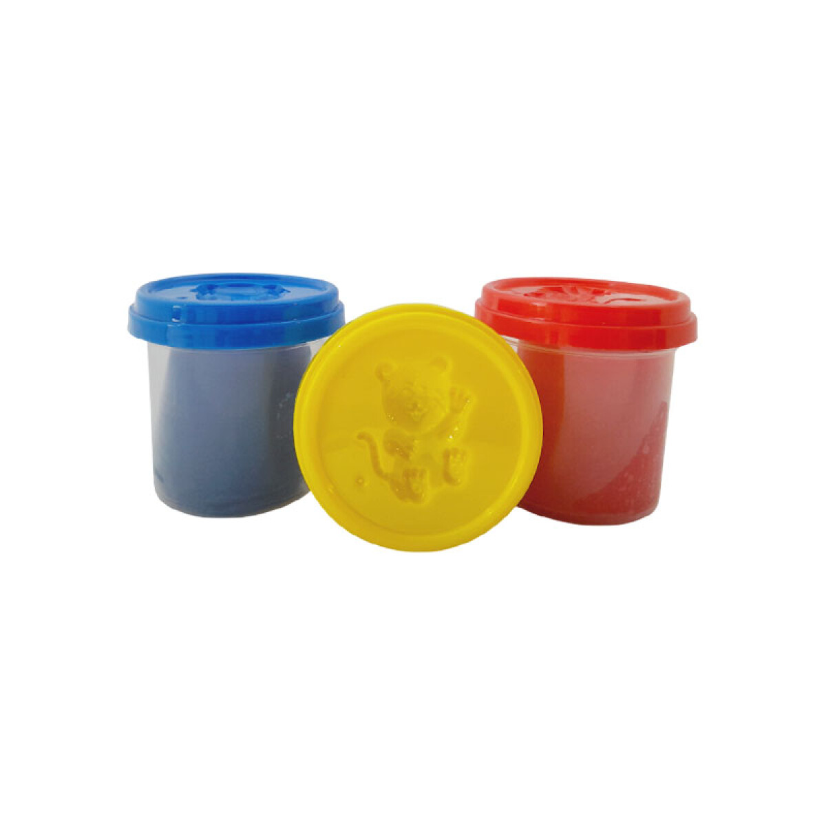 OUTLET Plasticina tricolor 3pcs frascos - Outlet Plasticina Tricolor 3pcs Frascos 