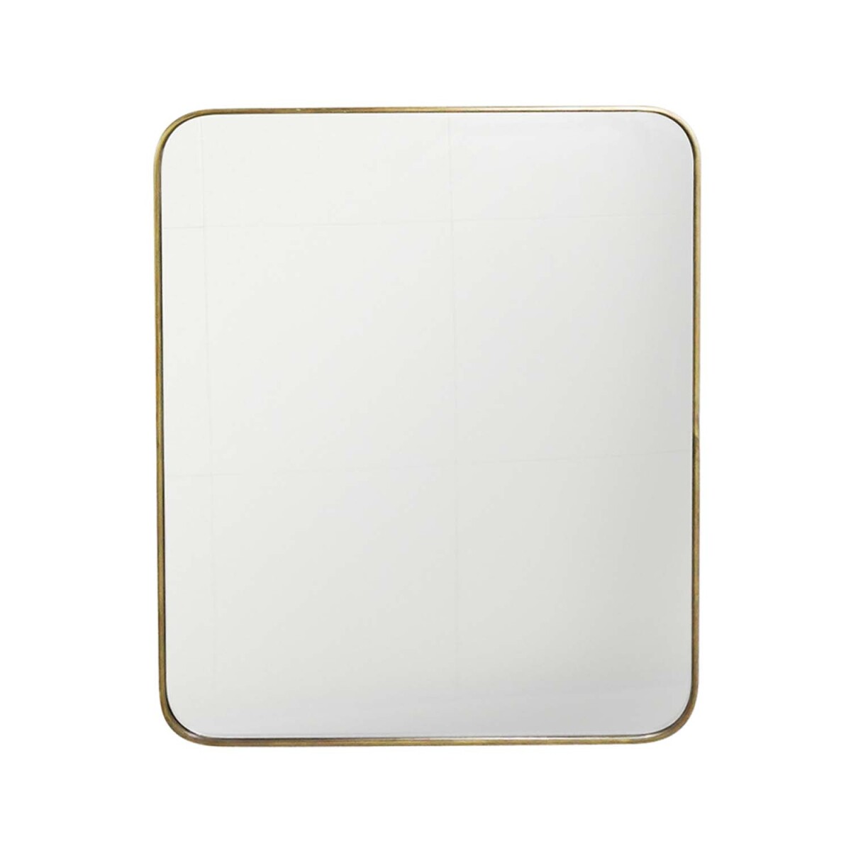 Espejo Clásico Redondeado en Metal 51x61Cm Adorno Decoración - Dorado 