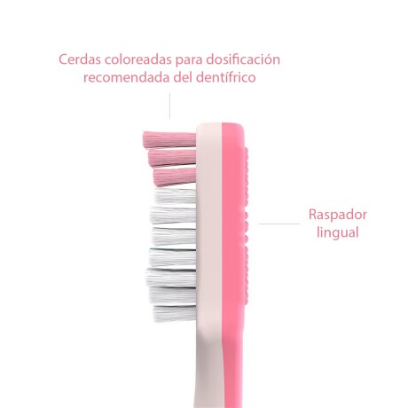 Cepillo Dental Junior +6A Suave Tapa Higiénica Rosa