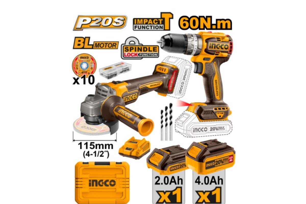 COMBO ATORNILLADOR 20V C PERCUTOR (CIDLI20602) + AMOLADORA 20V (CAGLI21154) 2 BAT CARG + VALIJA COMBO ATORNILLADOR 20V C PERCUTOR (CIDLI20602) + AMOLADORA 20V (CAGLI21154) 2 BAT CARG + VALIJA
