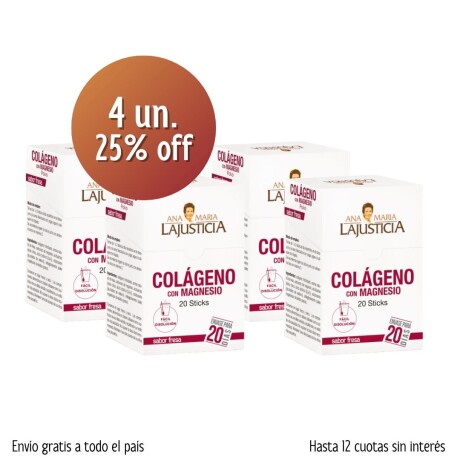 Colágeno con magnesio sticks - 4un. 25%off Colágeno con magnesio sticks - 4un. 25%off