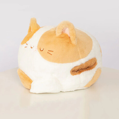 Peluche almohadon de gatito con calentador de manos Blanco