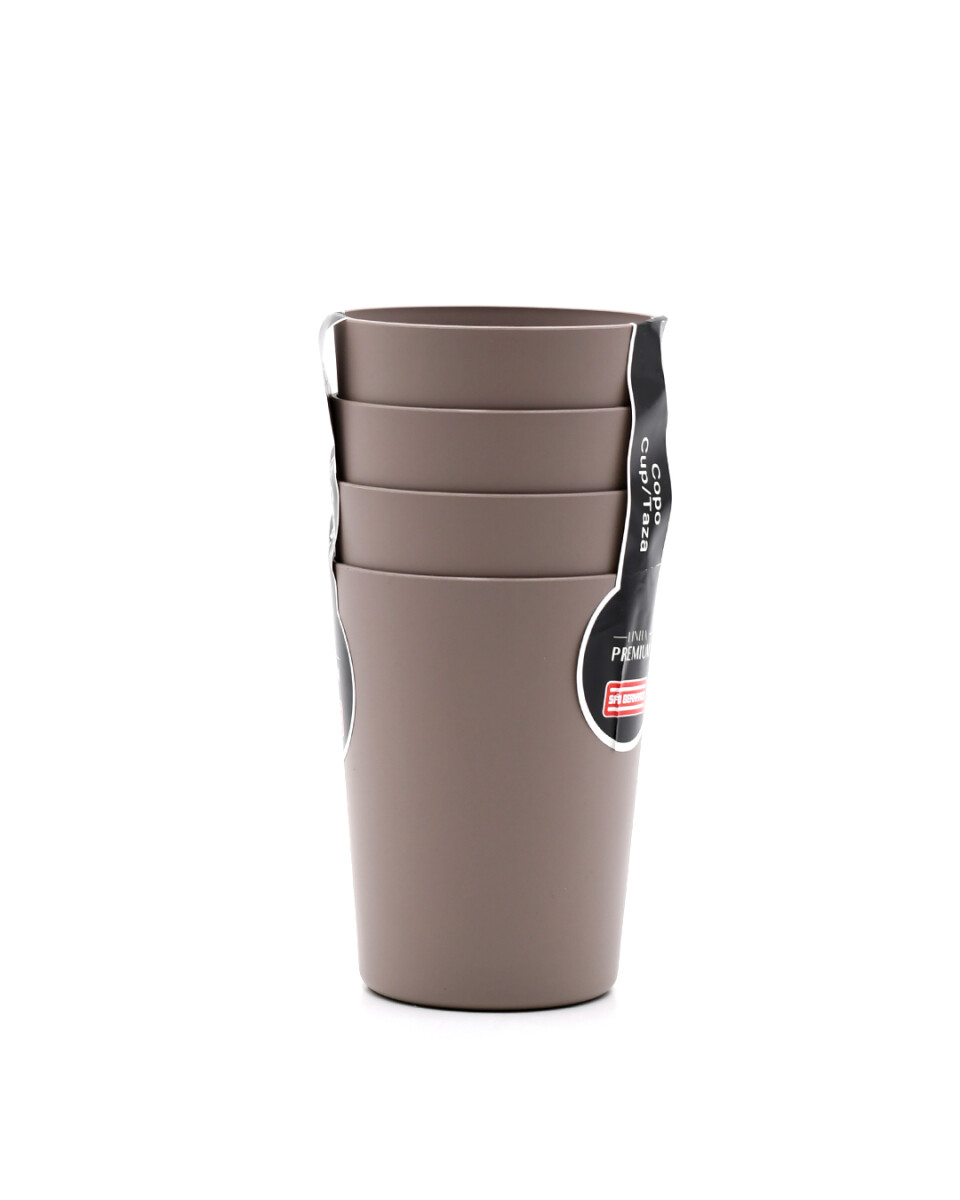 VASO SET X 4 - GRIS (V) 