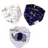 Set baberos bandana x3 elefante azul