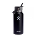 32 oz Wide Mouth with Flex Straw Cap Black