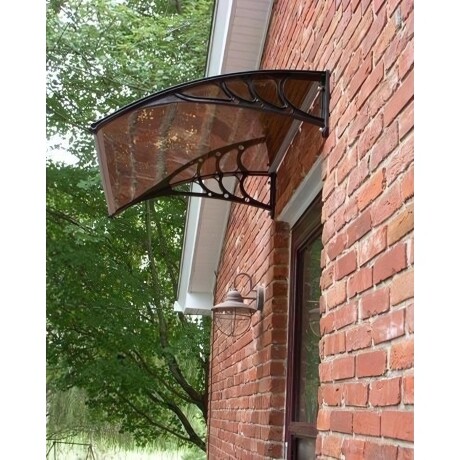 Alero Policarbonato Transparente Y Soporte Negro 1.5 x 1.0 m Alero Policarbonato Transparente Y Soporte Negro 1.5 x 1.0 m