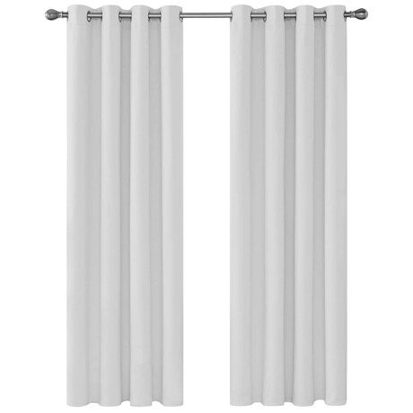Cortina 100% Blackout 2 Paños Lumax Textura Lino 140x220cm Blanco