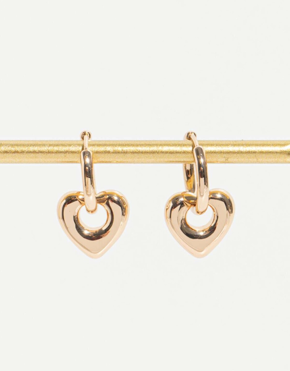 Argollas De Metal Reciclado - Dorado 