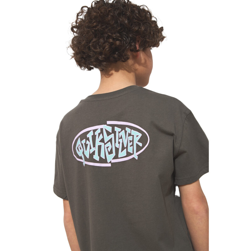 Remera Quiksilver Swell Squad niño - Gris Oscuro Remera Quiksilver Swell Squad niño - Gris Oscuro