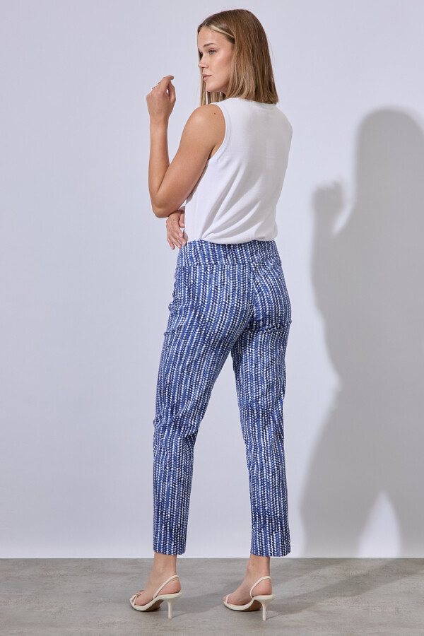 Pantalon Printed AZUL/BLANCO