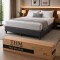 Cama SmartBox HAMPTONS Extra King 200x200 cm Gris