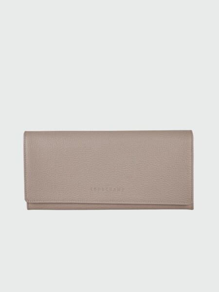 Longchamp - Billetera continental, Le Foulonné Gris