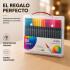 Set De 120 Marcadores Doble Punta Tipo Pincel Acuarelables Transparente