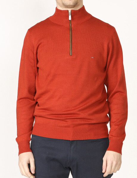 470996 SWEATER MEDIO CIERRE HARRINGTON LABEL Ladrillo