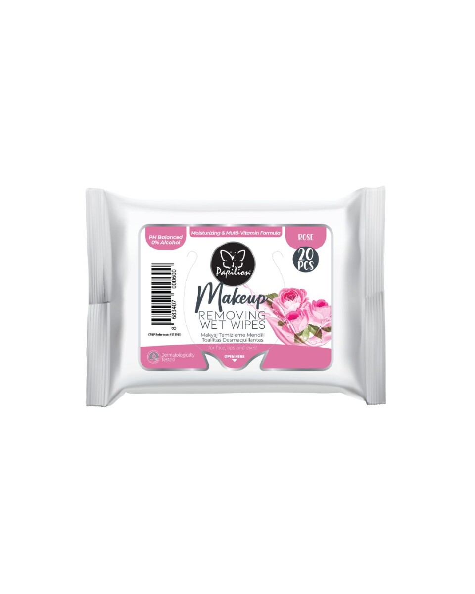 Toallitas desmaquillantes x 20 unidades - Rosa mosqueta 