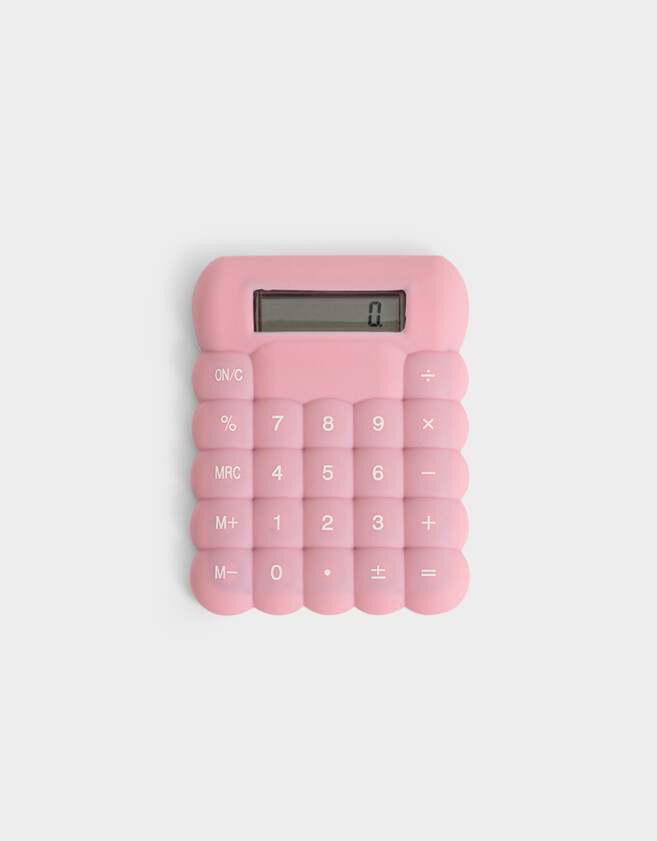 Útiles Varios Liso Calculadora Bubble - Rosa Claro