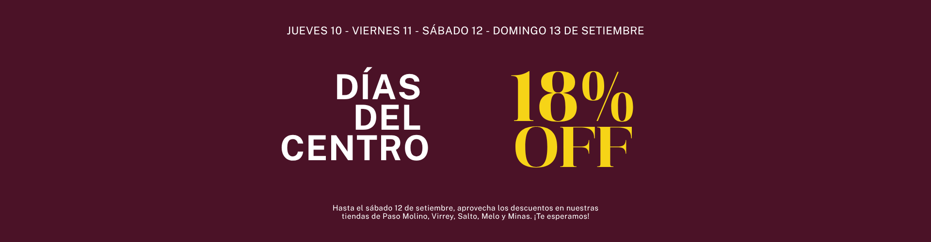 DÍAS DEL CENTRO - SETIEMBRE 2026