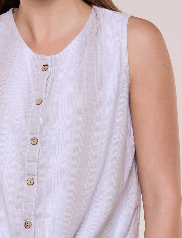 Blusa Algodón Nudo Frontal BEIGE