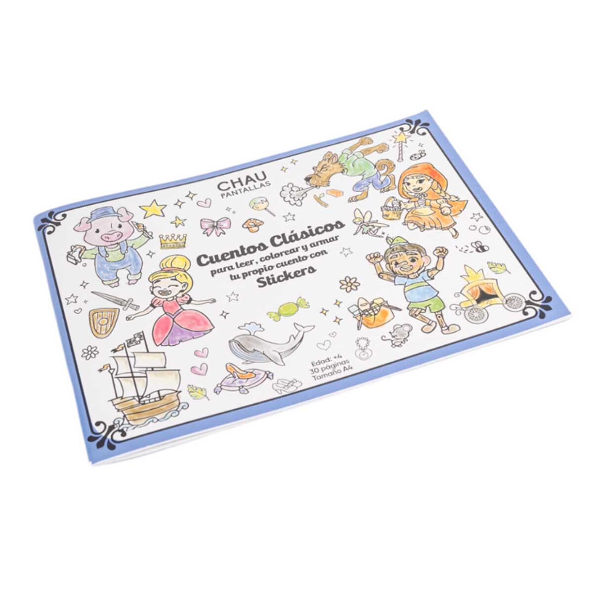 Cuentos Clásicos con stickers Chau Pantalla 