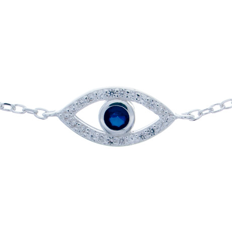 Pulsera de plata 925 con circonia OJO TURCO. Pulsera de plata 925 con circonia OJO TURCO.