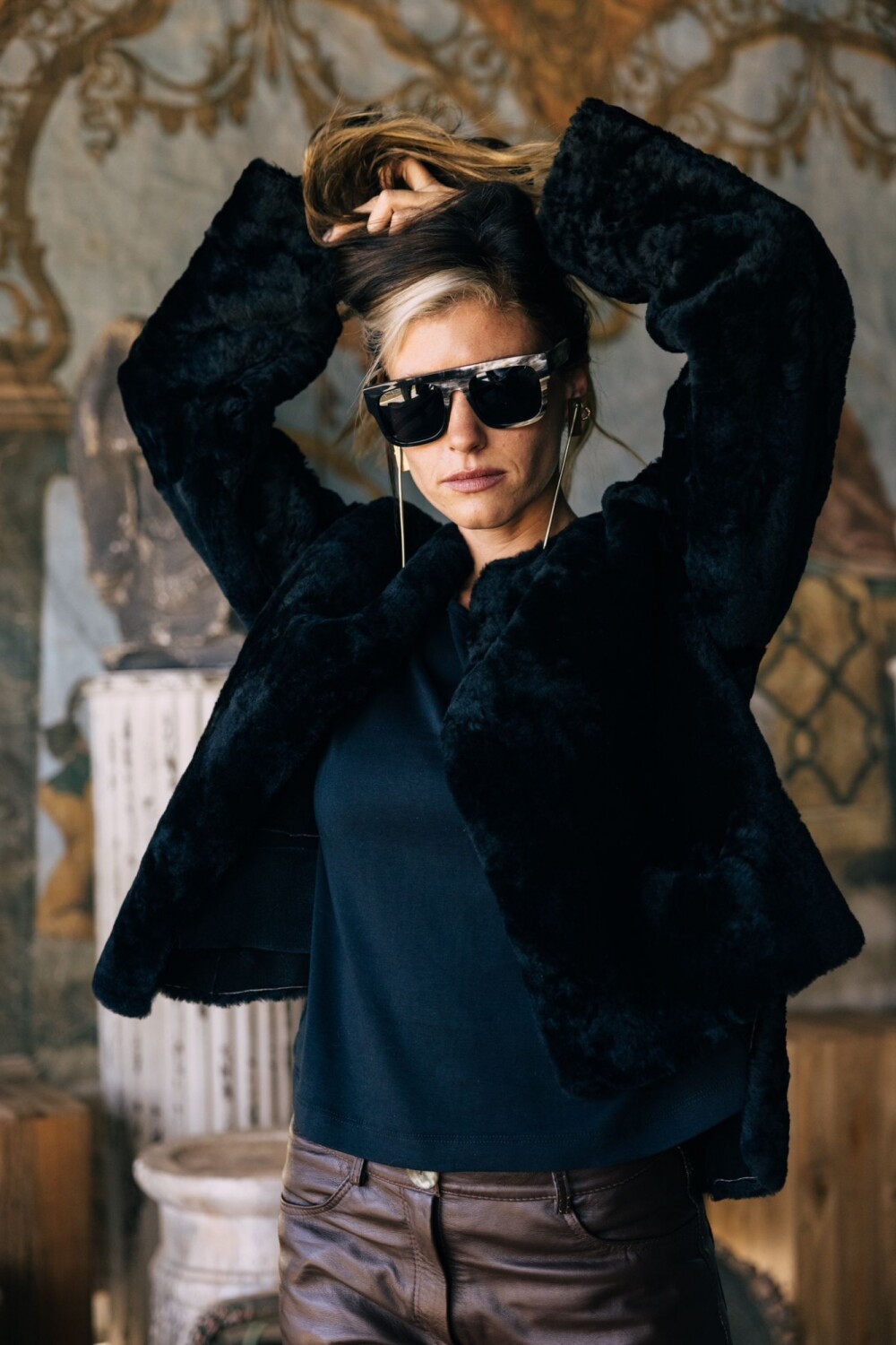 Extra Warm Coat Negro