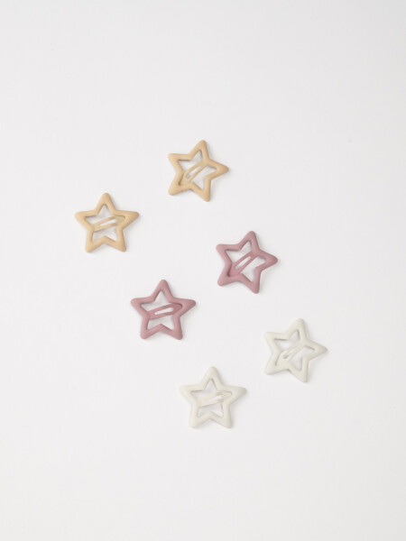 Pack x 3 hebillas estrellas Multicolor