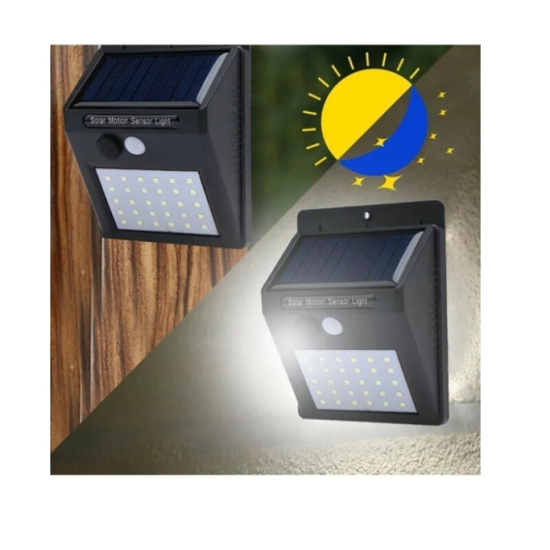Foco Solar 15w Potente 30 Led Con Sensor Foto Celula Foco Solar 15w Potente 30 Led Con Sensor Foto Celula