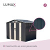 Caseta Galpon Jardin Lumax staffs Gris Oscuro 196x255x195 Caseta Galpon Jardin Lumax staffs Gris Oscuro 196x255x195
